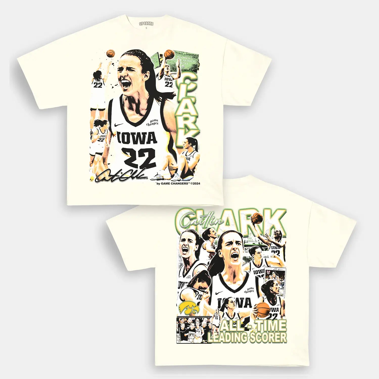 Unisex-Adult Ultra Cotton Washed T-Shirt Graphic CAITLIN CLARK V2 TEE - [DS] 