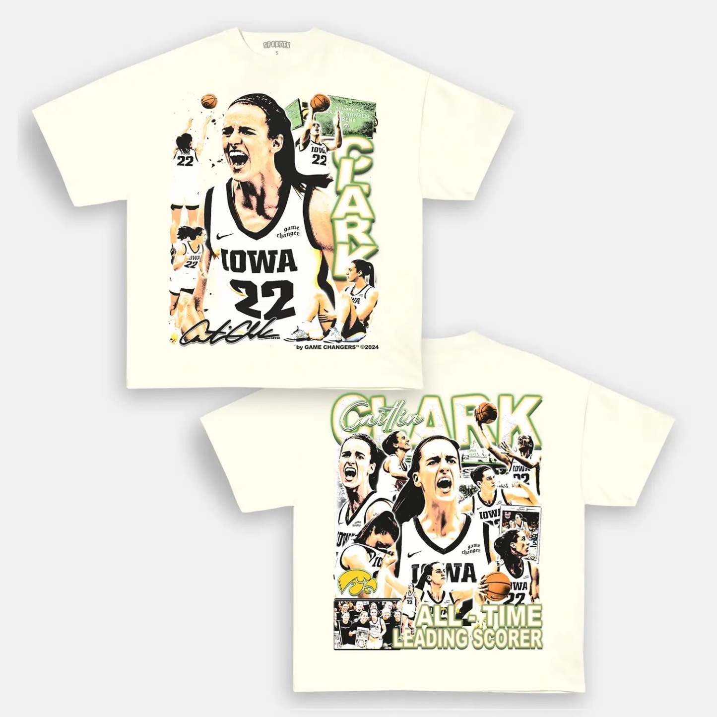 Unisex-Adult Ultra Cotton Washed T-Shirt Graphic CAITLIN CLARK V2 TEE - [DS] 