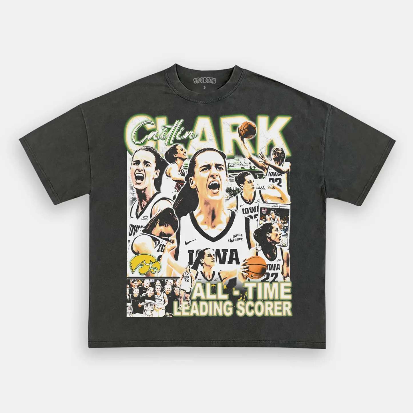 Unisex-Adult Ultra Cotton Washed T-Shirt Graphic CAITLIN CLARK V3 TEE 