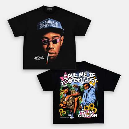 Unisex-Adult Ultra Cotton Washed T-Shirt Graphic CALL ME WHEN YOU GET LOST TEE 