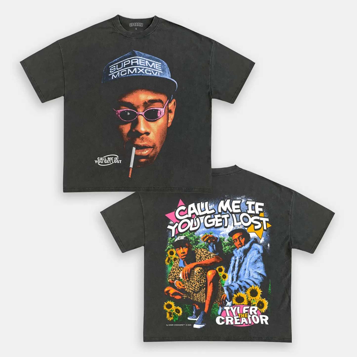 Unisex-Adult Ultra Cotton Washed T-Shirt Graphic CALL ME WHEN YOU GET LOST TEE 