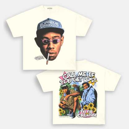 Unisex-Adult Ultra Cotton Washed T-Shirt Graphic CALL ME WHEN YOU GET LOST TEE 