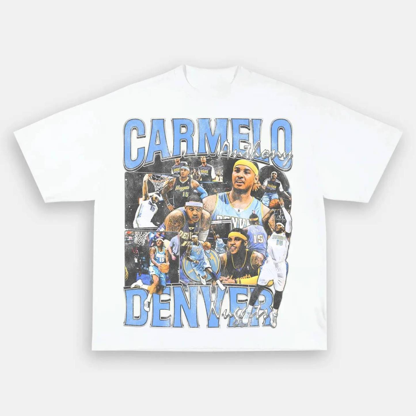 Unisex-Adult Ultra Cotton Washed T-Shirt Graphic CARMELO DENVER 2 TEE 