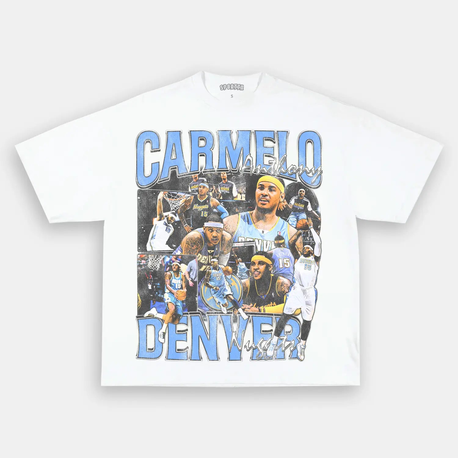 Unisex-Adult Ultra Cotton Washed T-Shirt Graphic CARMELO DENVER 2 TEE 