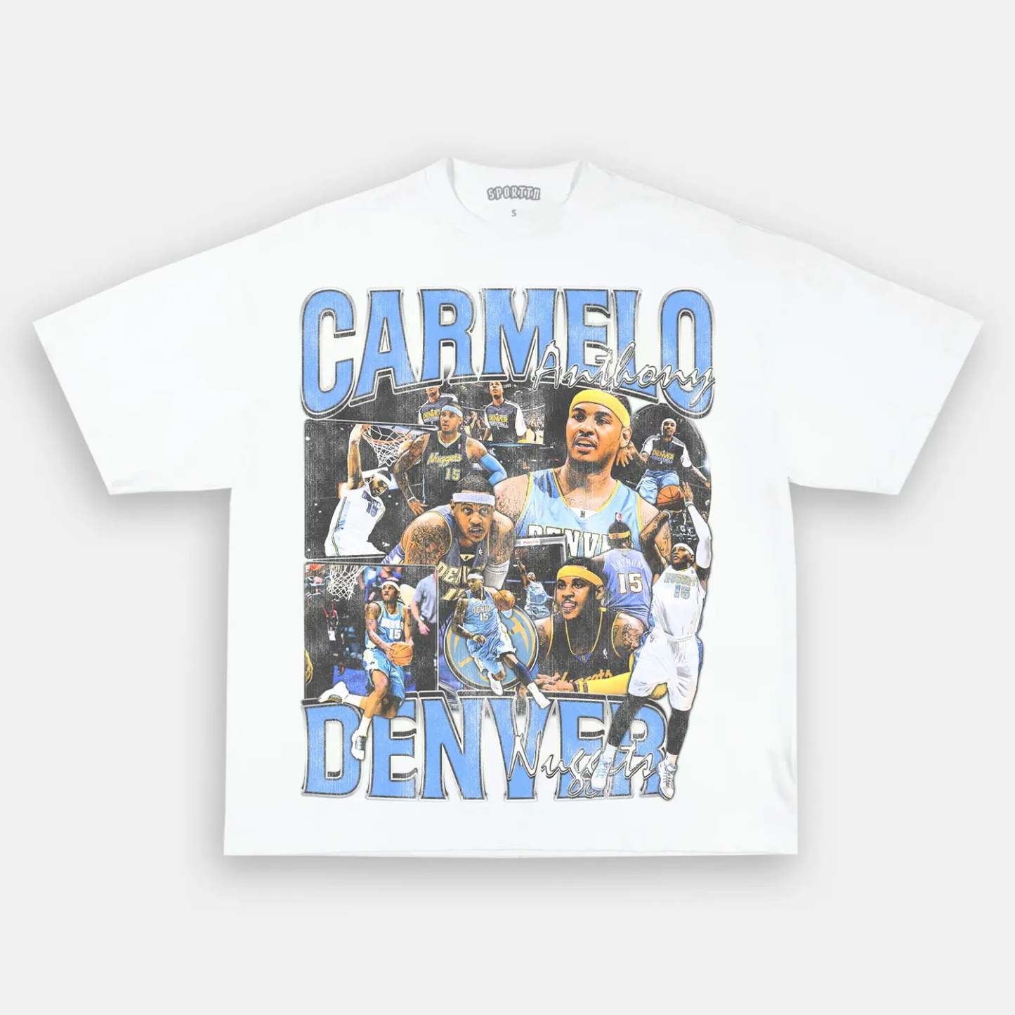 Unisex-Adult Ultra Cotton Washed T-Shirt Graphic CARMELO DENVER 2 TEE 