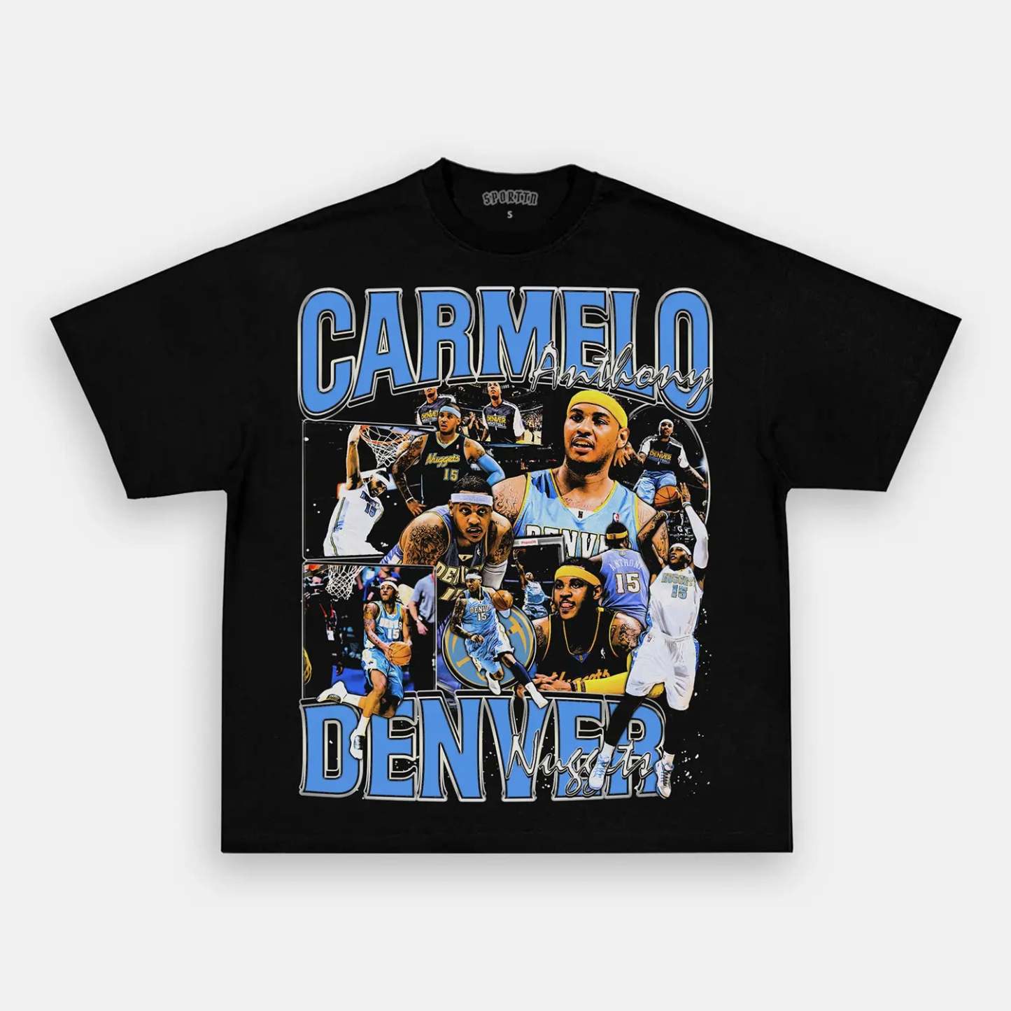 Unisex-Adult Ultra Cotton Washed T-Shirt Graphic CARMELO DENVER 2 TEE 