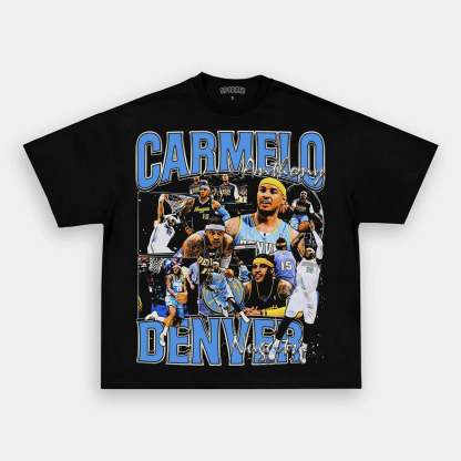 Unisex-Adult Ultra Cotton Washed T-Shirt Graphic CARMELO DENVER 2 TEE 