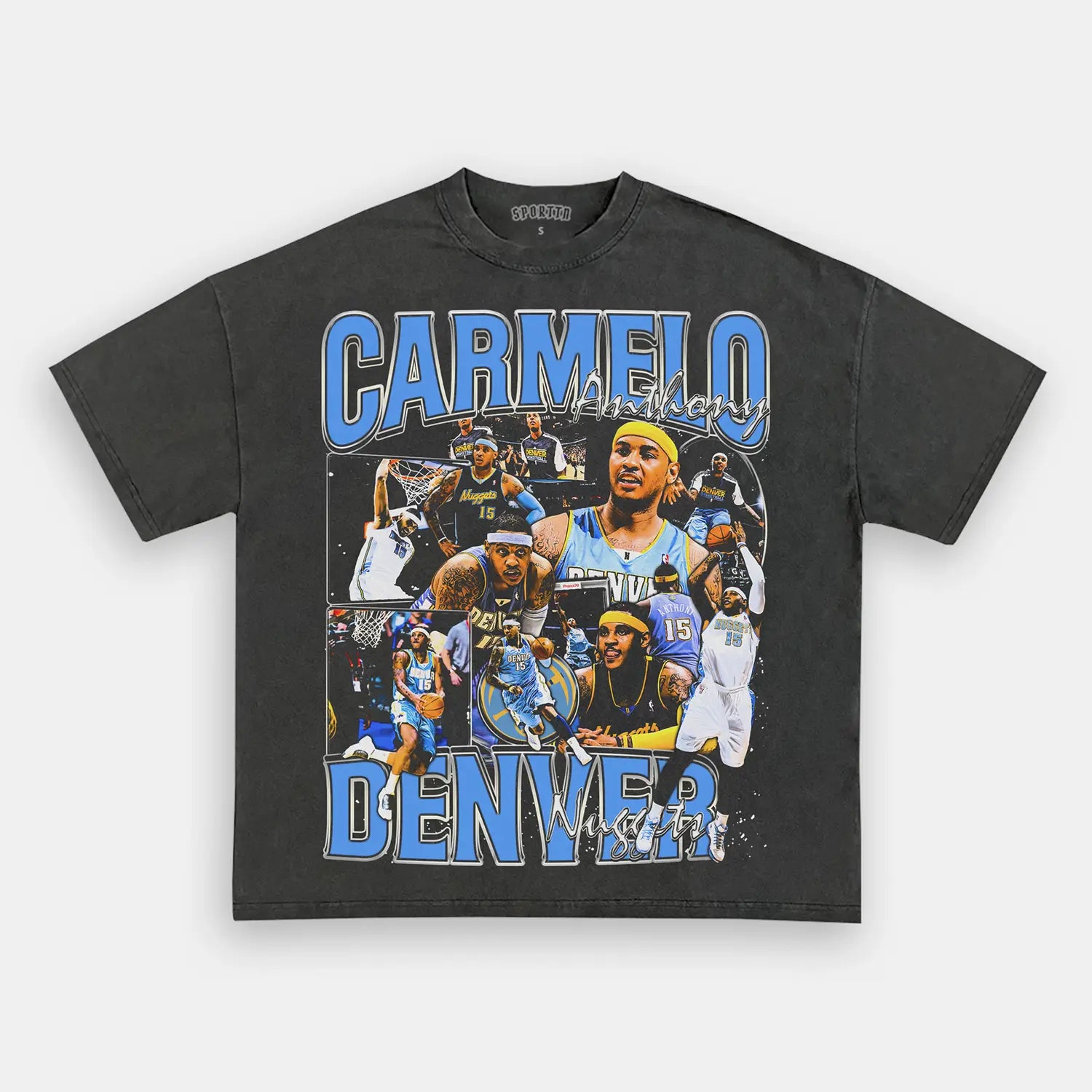 Unisex-Adult Ultra Cotton Washed T-Shirt Graphic CARMELO DENVER 2 TEE 