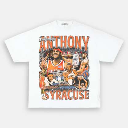 Unisex-Adult Ultra Cotton Washed T-Shirt Graphic CARMELO SYRACUSE TEE 