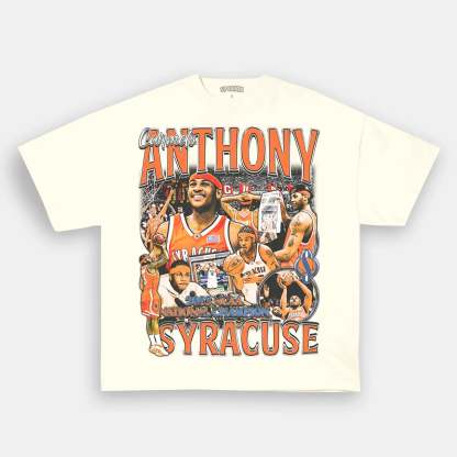 Unisex-Adult Ultra Cotton Washed T-Shirt Graphic CARMELO SYRACUSE TEE 