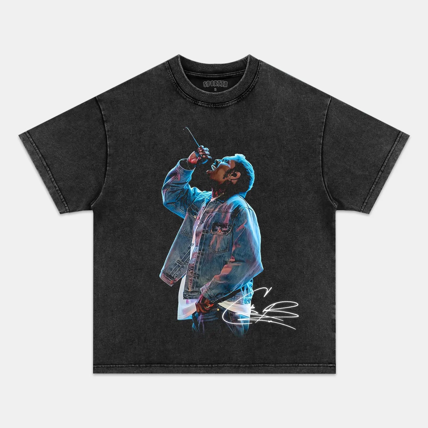 Unisex-Adult Ultra Cotton Washed T-Shirt Graphic 2024 CHRIS BROWN VINTAGE TEE 
