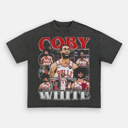 Unisex-Adult Ultra Cotton Washed T-Shirt Graphic  COBY WHITE TEE 