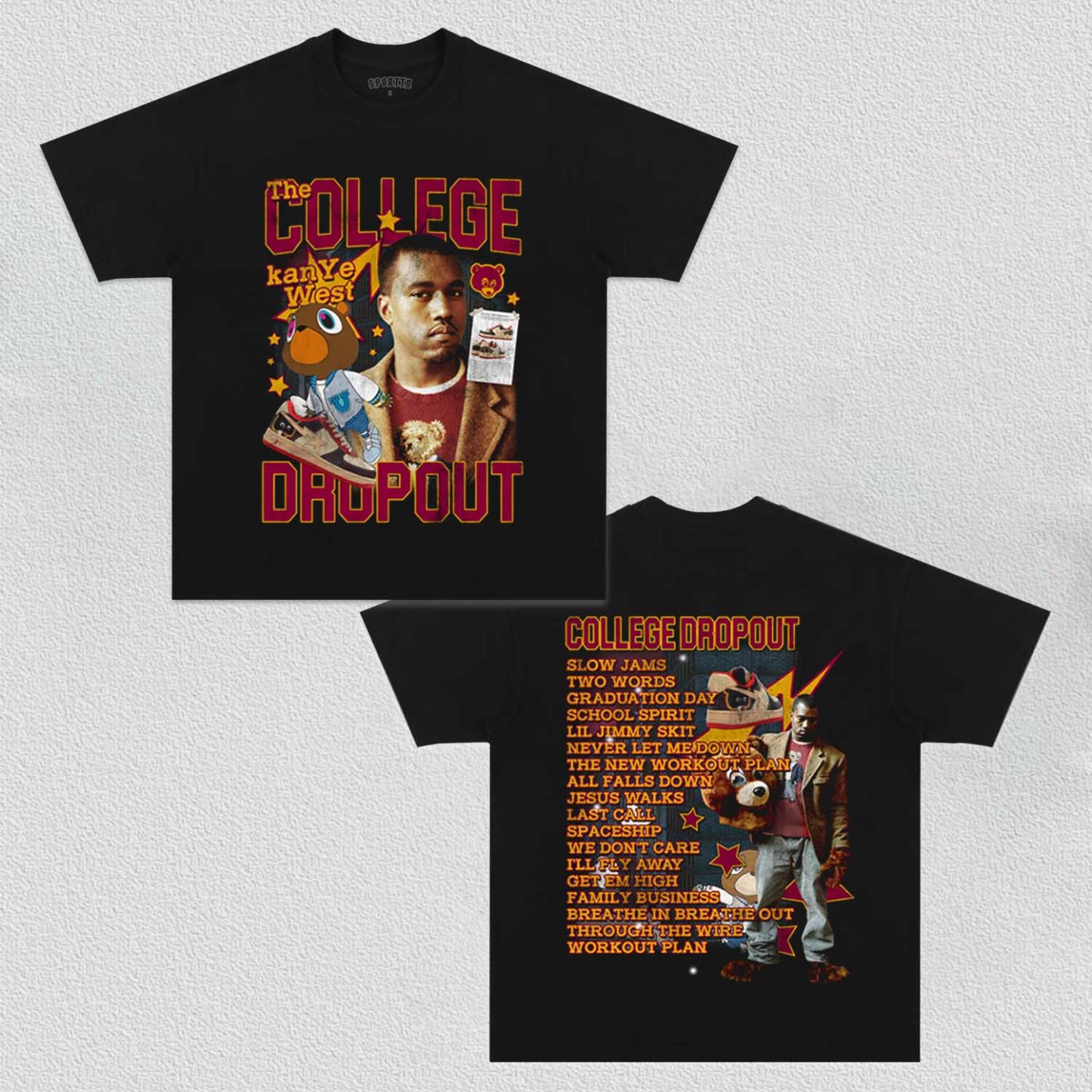 Unisex-Adult Ultra Cotton Washed T-Shirt Graphic College Dropout TEE 