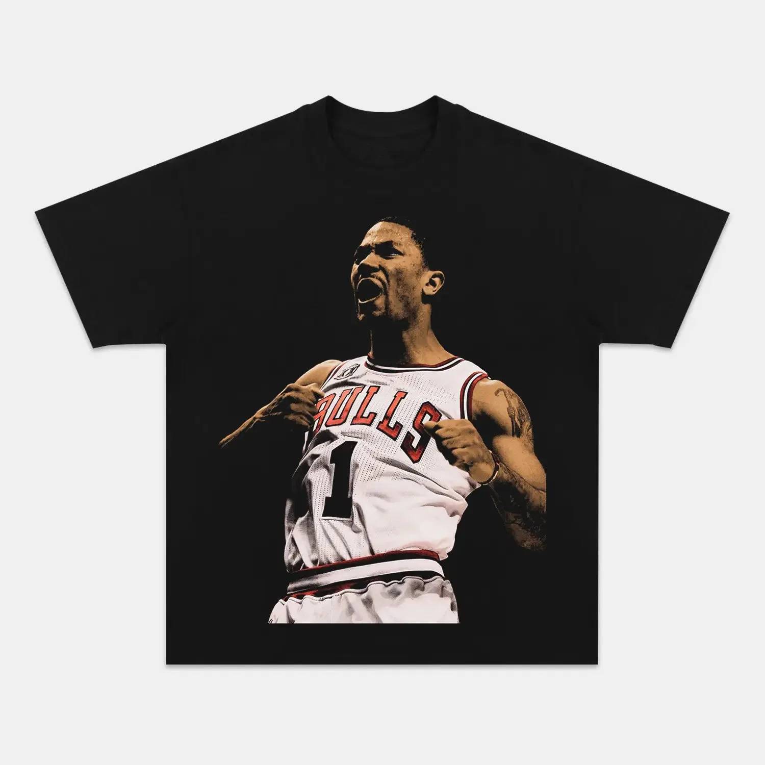 Unisex-Adult Ultra Cotton Washed T-Shirt Graphic D-ROSE VINTAGE TEE 