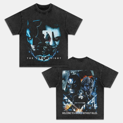 T-Shirt DARK KNIGHT Graphic TEE Unisex-Adult Ultra Cotton Washed | TIDESENCE