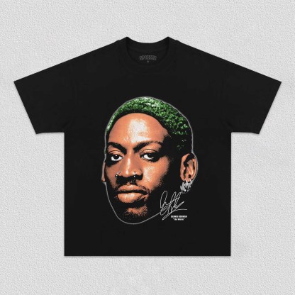 Unisex-Adult Ultra Cotton Washed T-Shirt Graphic DENNIS RODMAN TEE 