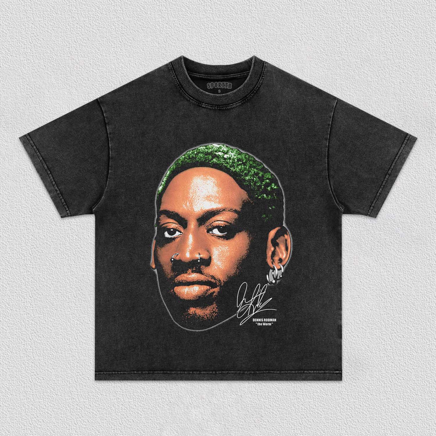 Unisex-Adult Ultra Cotton Washed T-Shirt Graphic DENNIS RODMAN TEE 