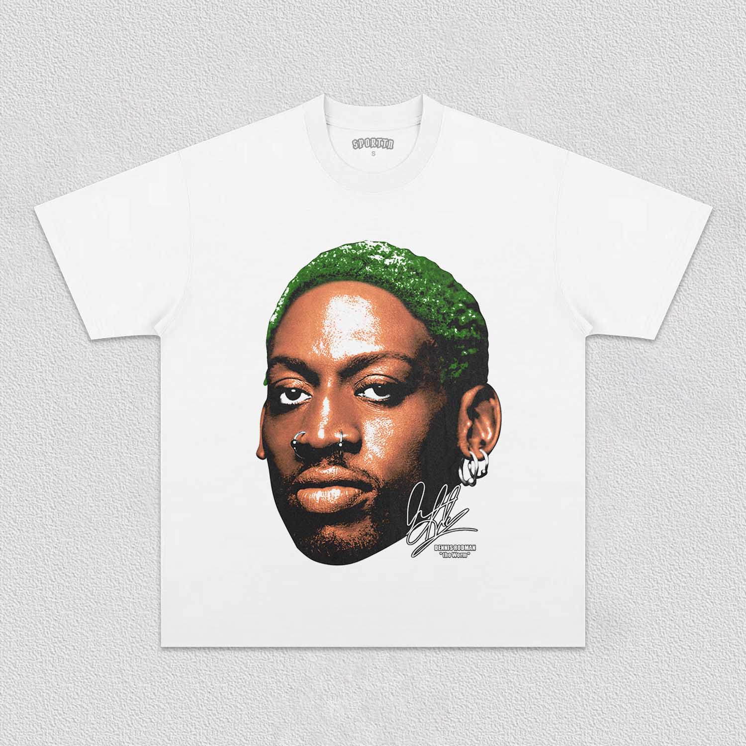 Unisex-Adult Ultra Cotton Washed T-Shirt Graphic DENNIS RODMAN TEE 