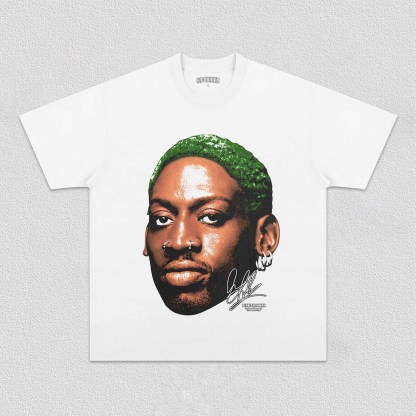 Unisex-Adult Ultra Cotton Washed T-Shirt Graphic DENNIS RODMAN TEE 