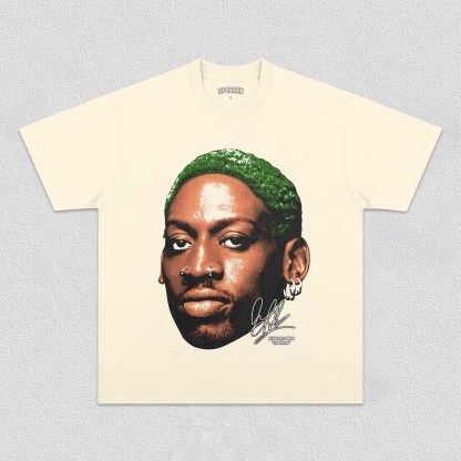 Unisex-Adult Ultra Cotton Washed T-Shirt Graphic DENNIS RODMAN TEE 