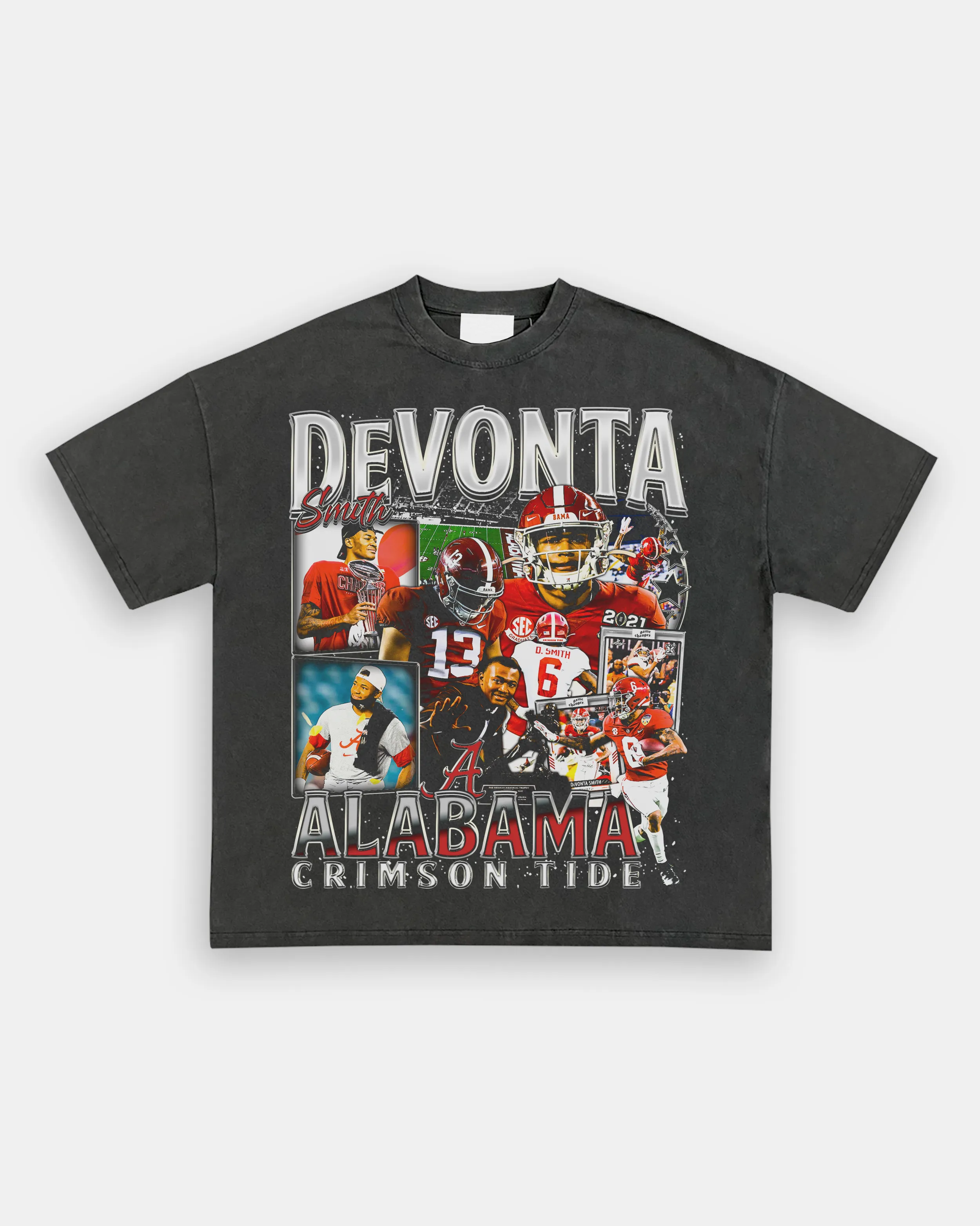T-Shirt DEVONTA SMITH - ALABAMA Unisex-Adult Cotton Washed | TIDESENCE