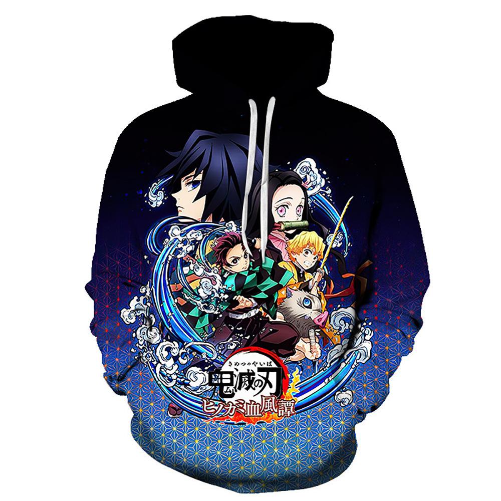 Anime Demon Slayer Series 3D Printed Long Sleeve Casual Cotton Hoodie 