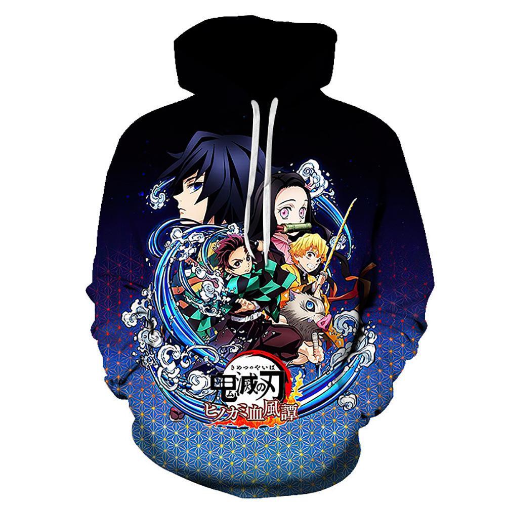 Anime Demon Slayer Series 3D Printed Long Sleeve Casual Cotton Hoodie 