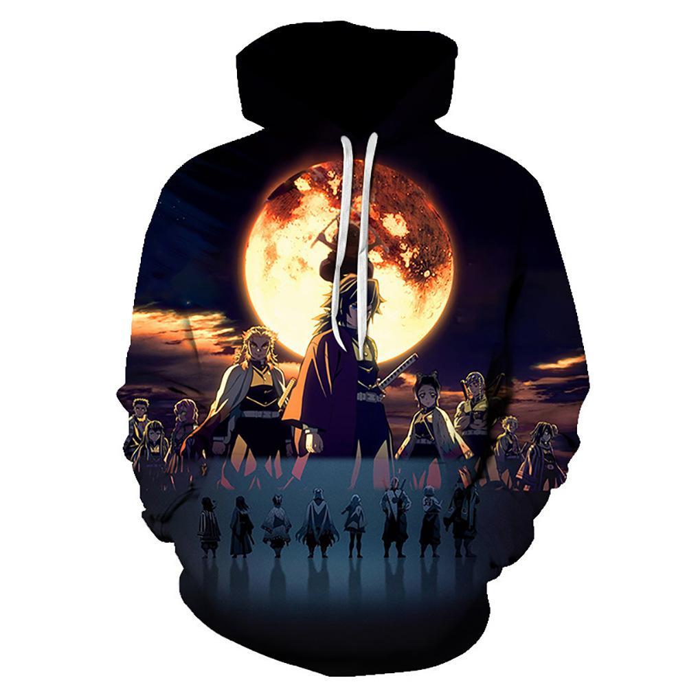Anime Demon Slayer Series 3D Printed Long Sleeve Casual Cotton Hoodie 