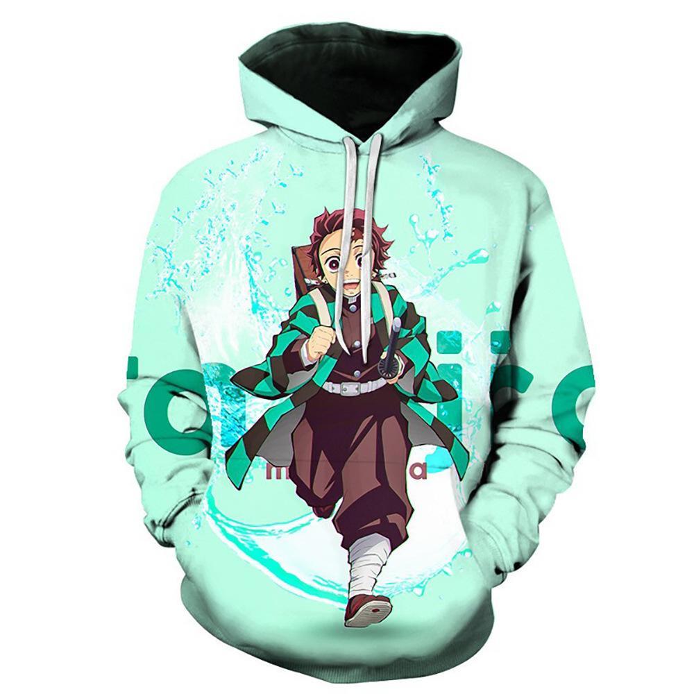 Anime Demon Slayer Series 3D Printed Long Sleeve Casual Cotton Hoodie 