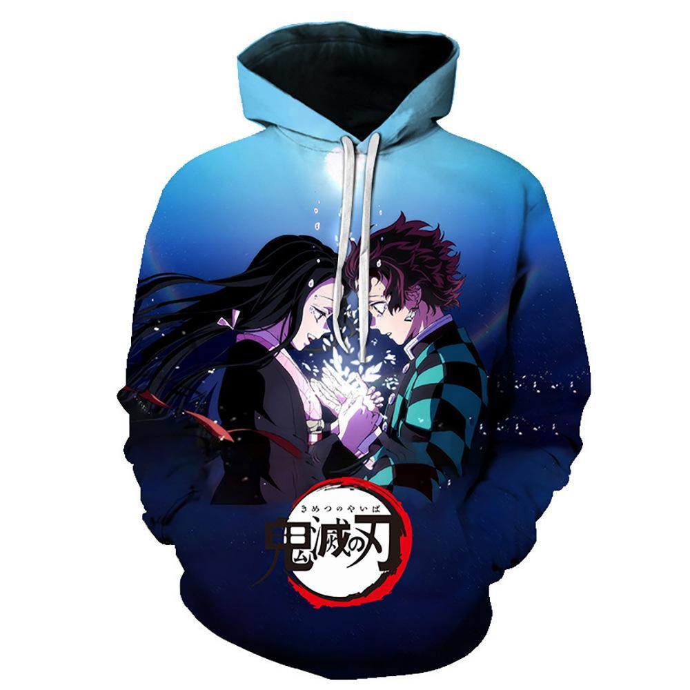 Anime Demon Slayer Series 3D Printed Long Sleeve Casual Cotton Hoodie 