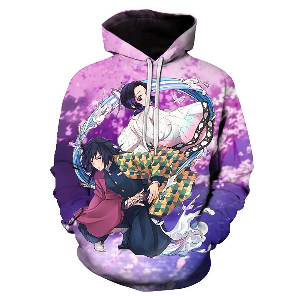 Anime Demon Slayer Series 3D Printed Long Sleeve Casual Cotton Hoodie 