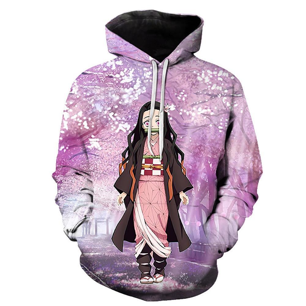 Anime Demon Slayer Series 3D Printed Long Sleeve Casual Cotton Hoodie 