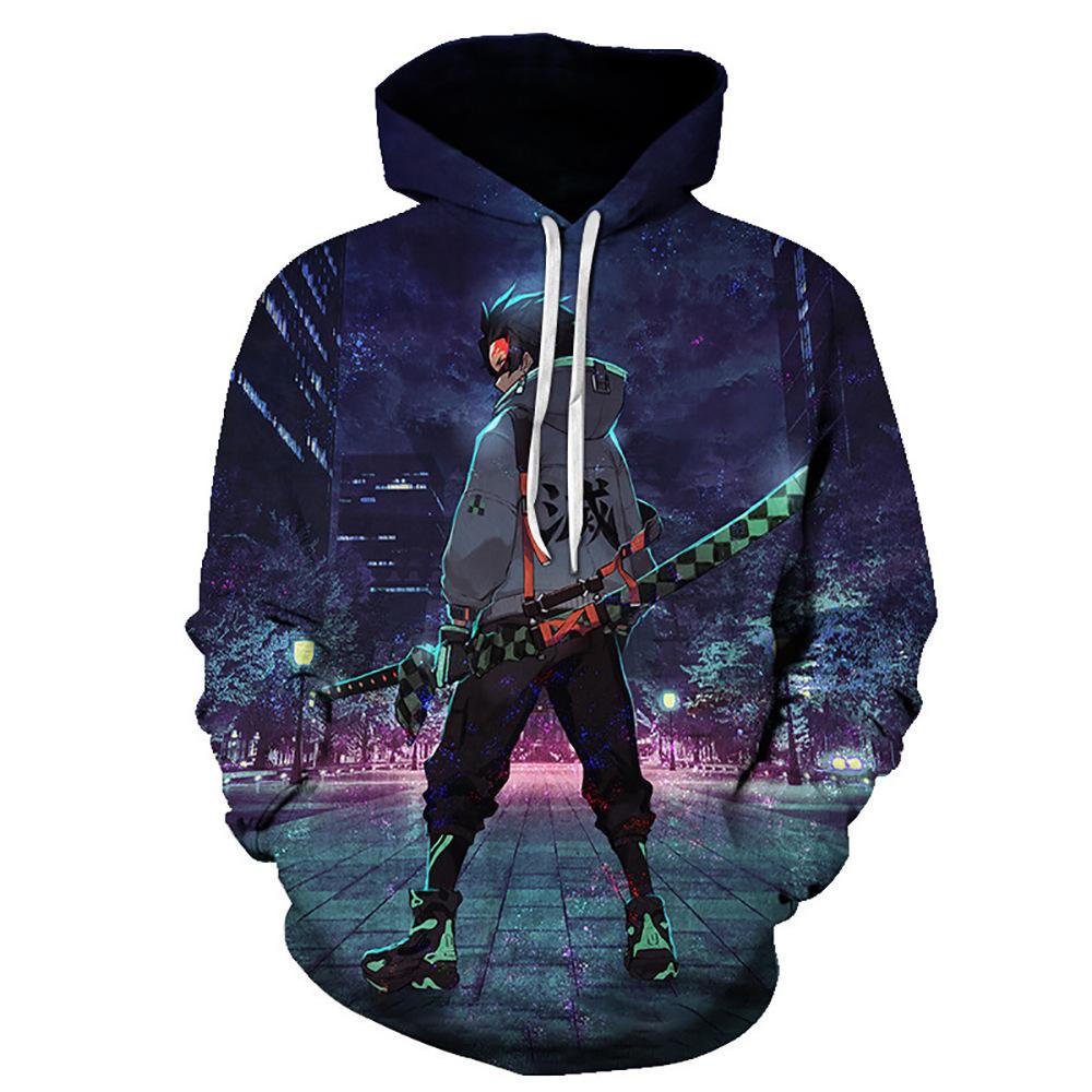 Anime Demon Slayer Series 3D Printed Long Sleeve Casual Cotton Hoodie 