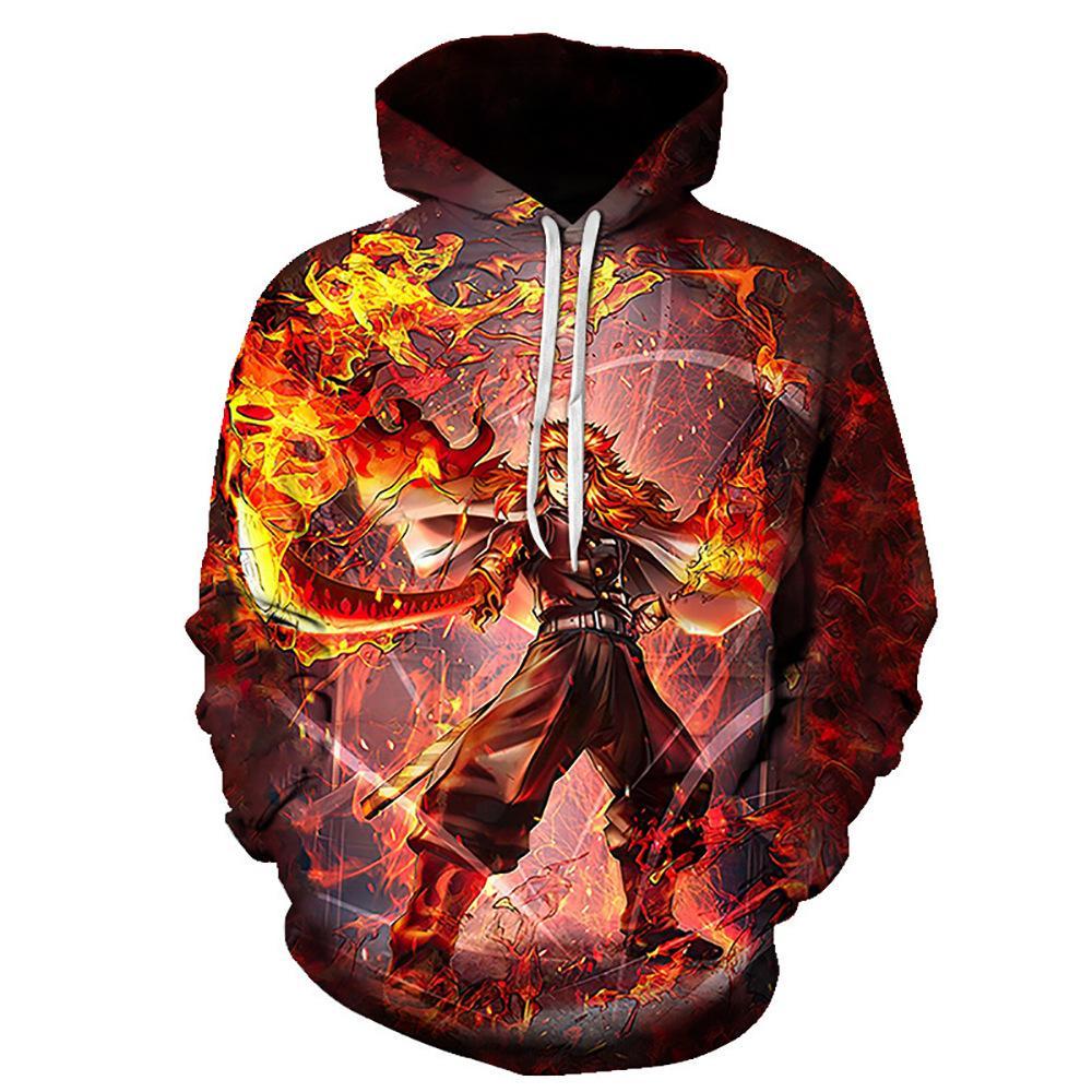 Anime Demon Slayer Series 3D Printed Long Sleeve Casual Cotton Hoodie 