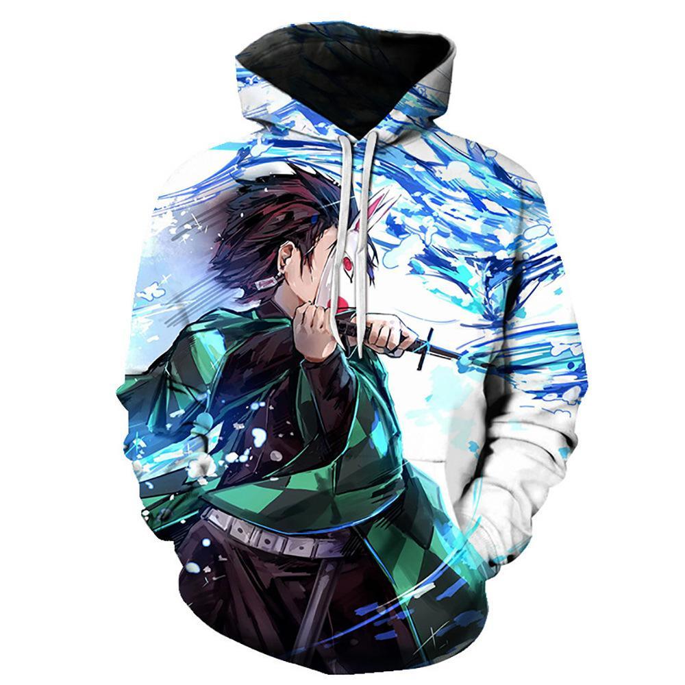 Anime Demon Slayer Series 3D Printed Long Sleeve Casual Cotton Hoodie 