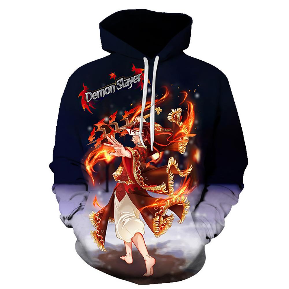 Anime Demon Slayer Series 3D Printed Long Sleeve Casual Cotton Hoodie 