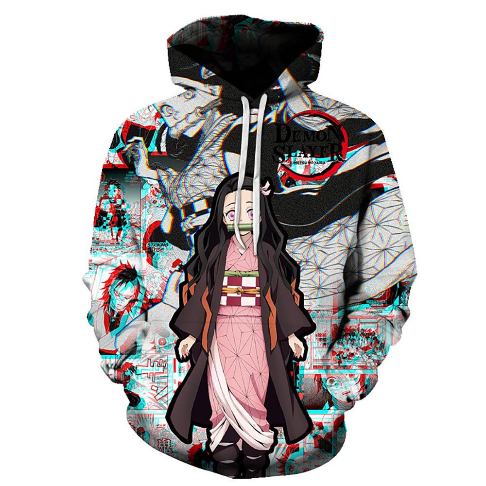Anime Demon Slayer Series 3D Printed Long Sleeve Casual Cotton Hoodie 