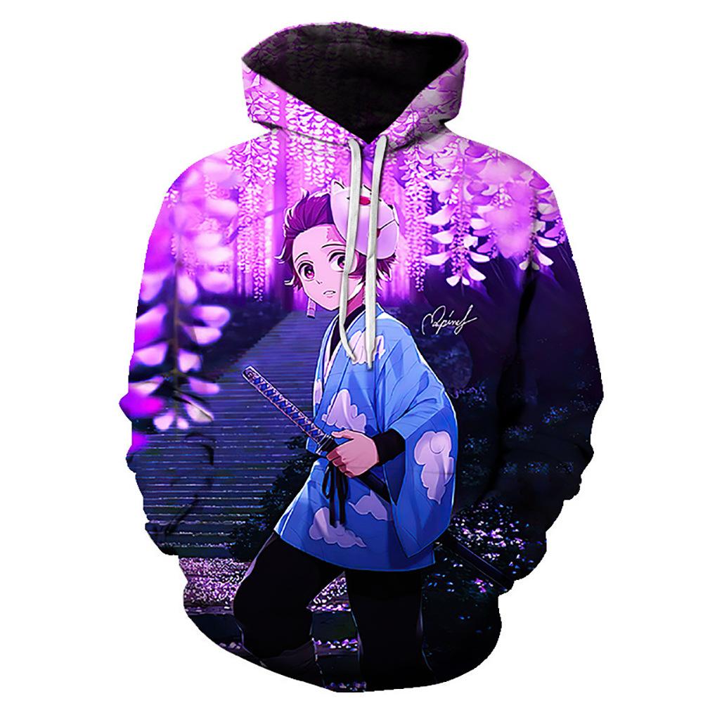 Anime Demon Slayer Series 3D Printed Long Sleeve Casual Cotton Hoodie 
