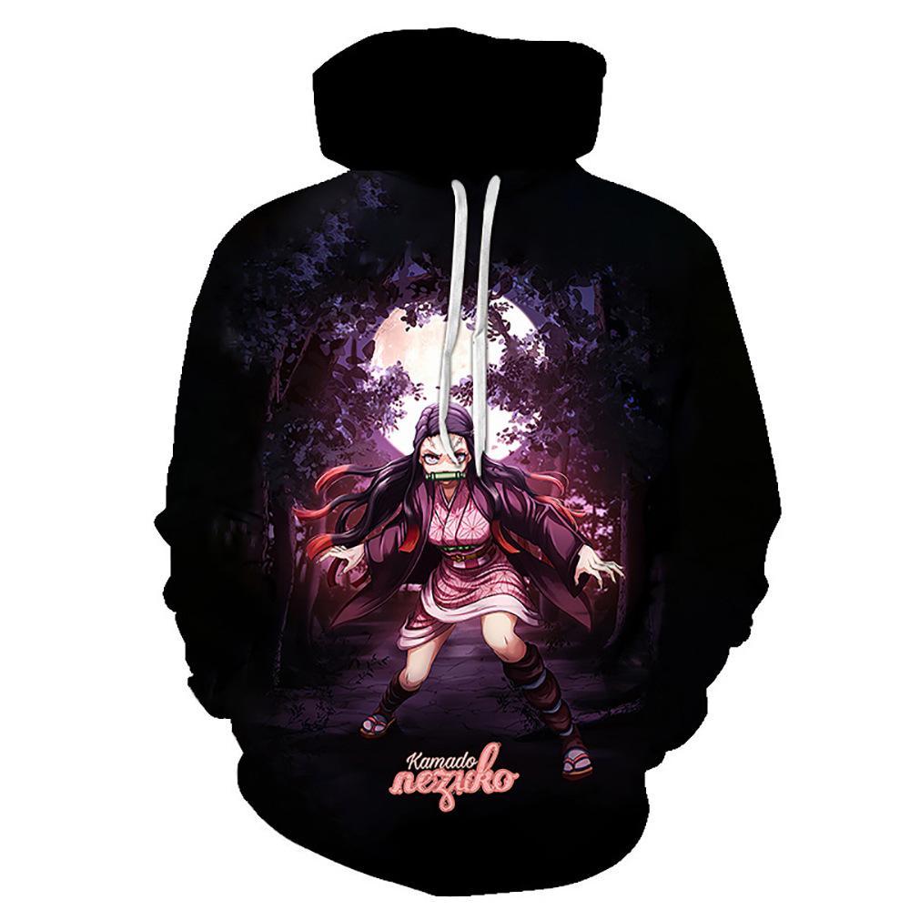 Anime Demon Slayer Series 3D Printed Long Sleeve Casual Cotton Hoodie 