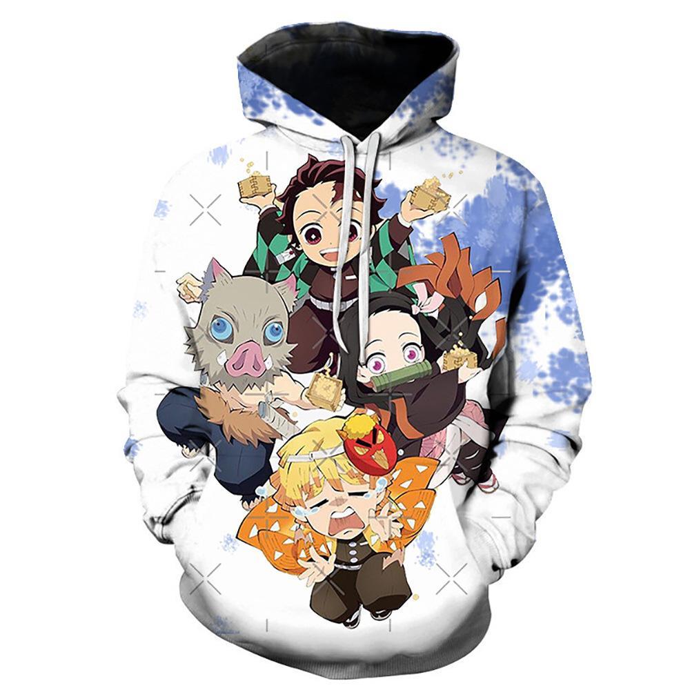 Anime Demon Slayer Series 3D Printed Long Sleeve Casual Cotton Hoodie 