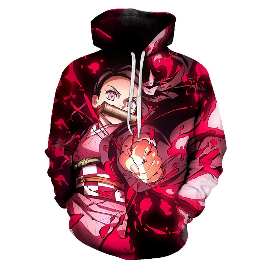 Anime Demon Slayer Series 3D Printed Long Sleeve Casual Cotton Hoodie 