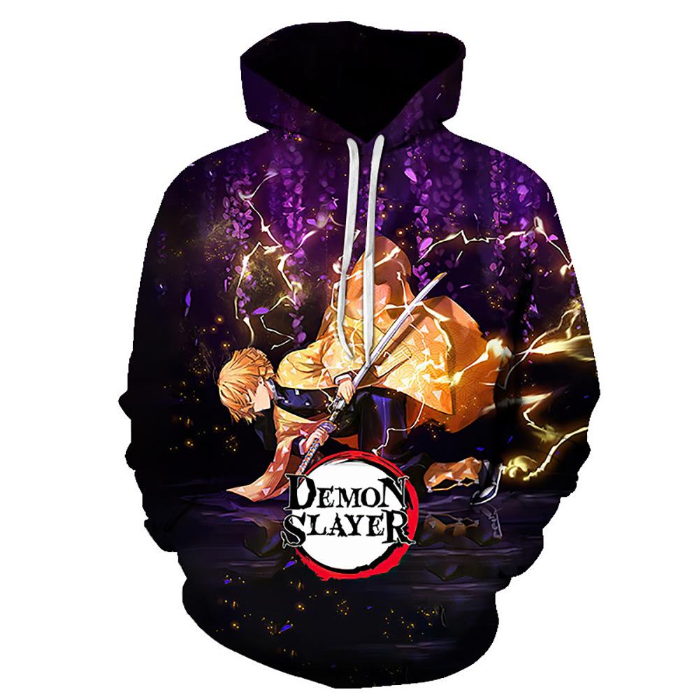 Anime Demon Slayer Series 3D Printed Long Sleeve Casual Cotton Hoodie 