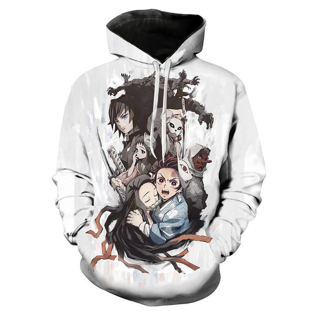 Anime Demon Slayer Series 3D Printed Long Sleeve Casual Cotton Hoodie 