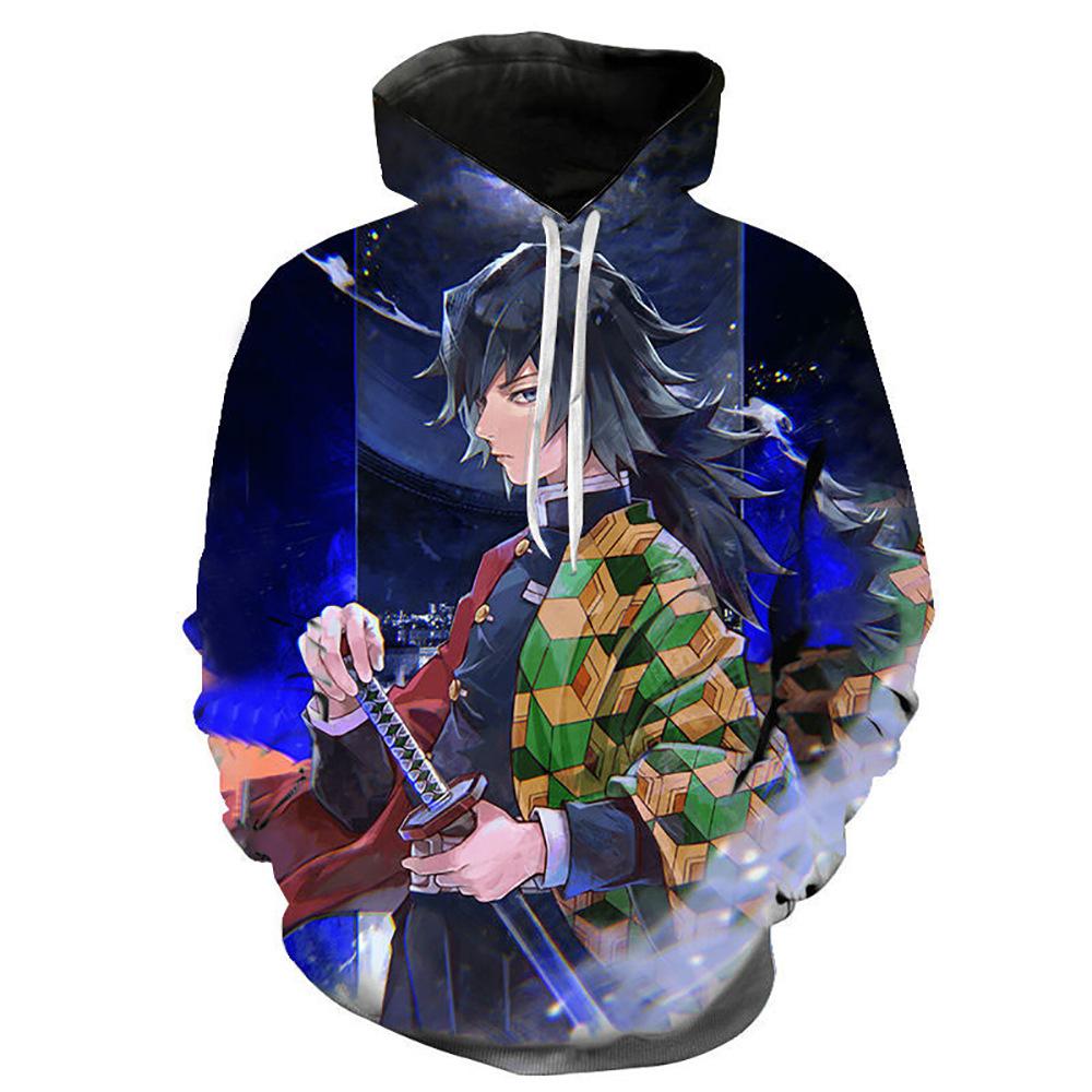 Anime Demon Slayer Series 3D Printed Long Sleeve Casual Cotton Hoodie 