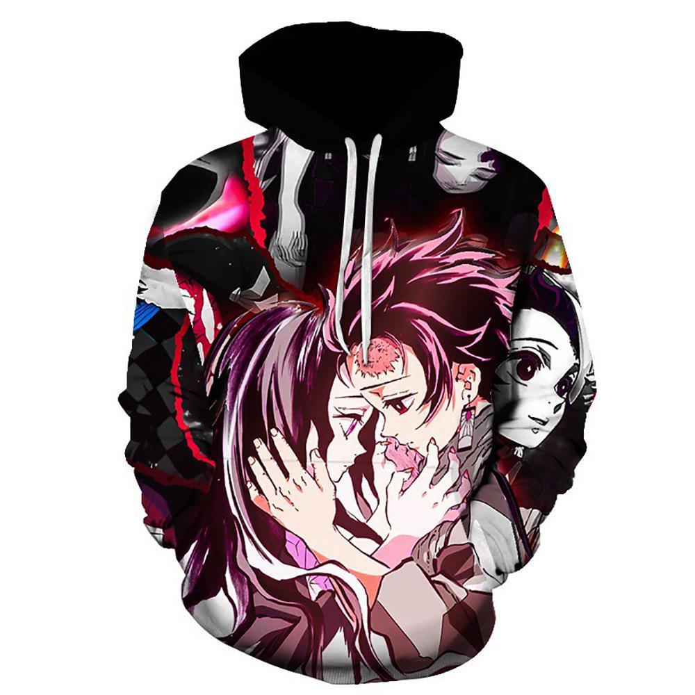 Anime Demon Slayer Series 3D Printed Long Sleeve Casual Cotton Hoodie 