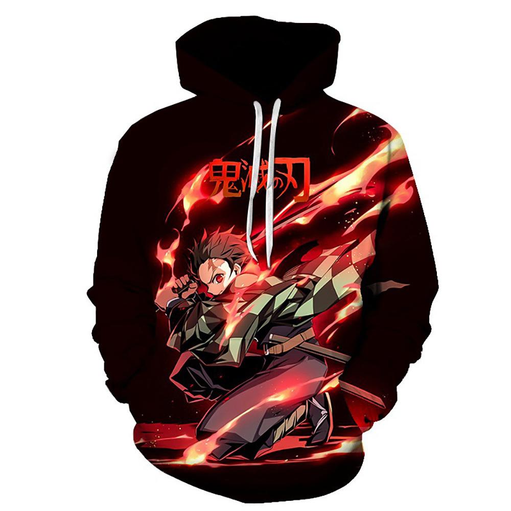 Anime Demon Slayer Series 3D Printed Long Sleeve Casual Cotton Hoodie 