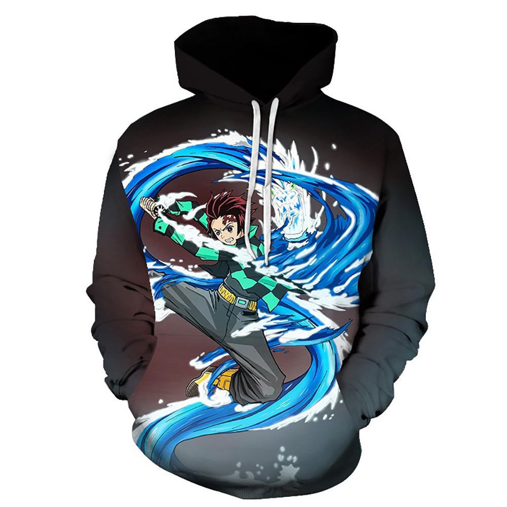 Anime Demon Slayer Series 3D Printed Long Sleeve Casual Cotton Hoodie 