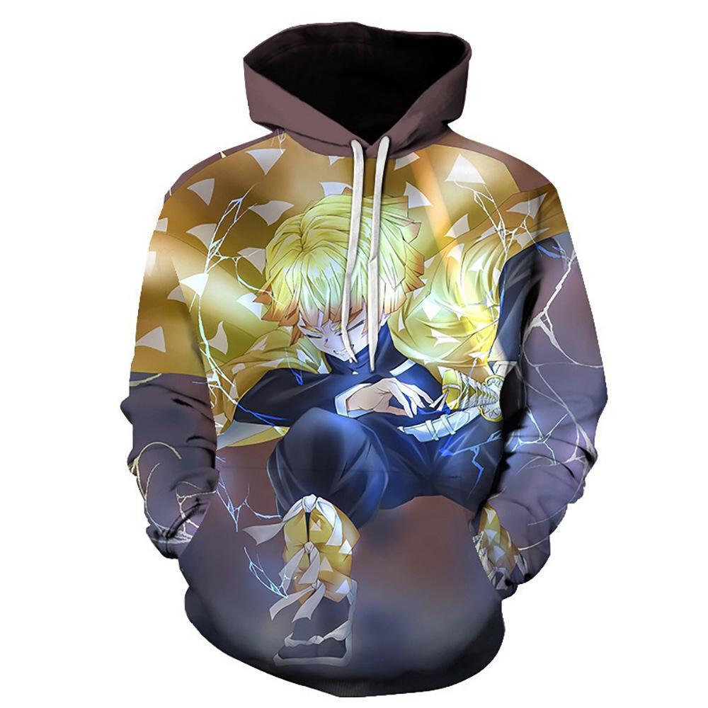 Anime Demon Slayer Series 3D Printed Long Sleeve Casual Cotton Hoodie 