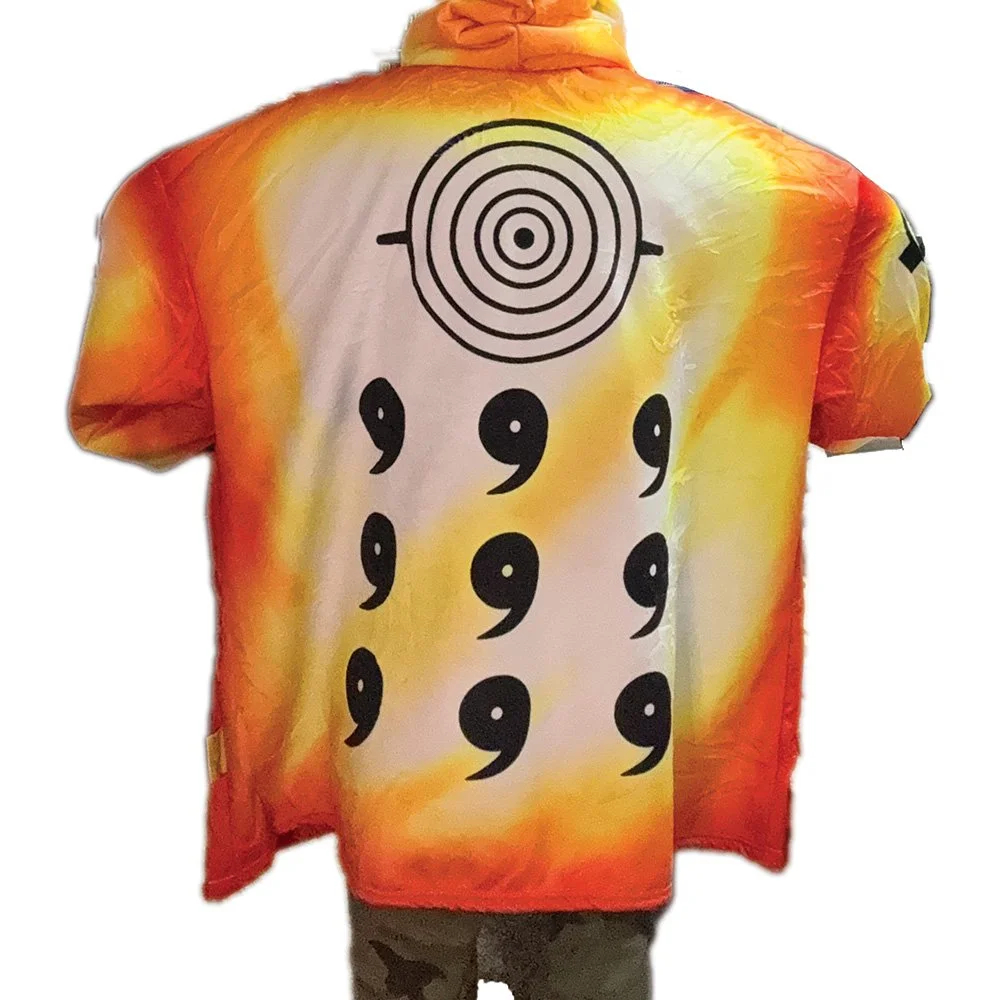 Unisex Anime Naruto Blanket Hooded Flannel Blanket Pajamas