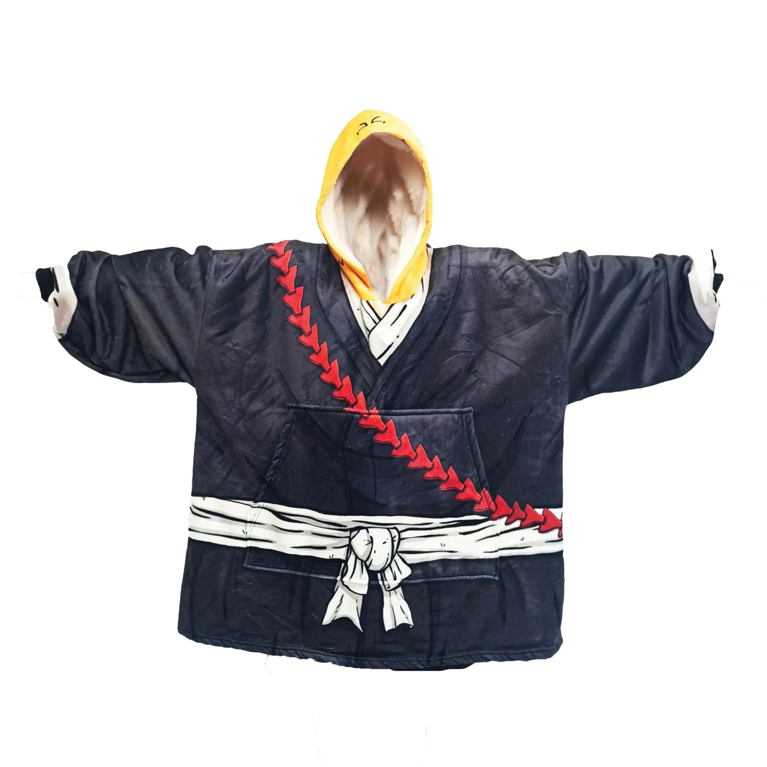 Unisex Anime Naruto Hoshigaki Kisame Blanket Hooded Flannel Blanket Pajamas